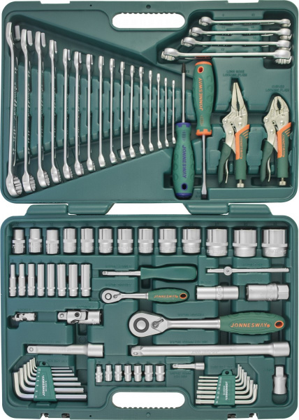 Набор инструмента универсальный 1/4" 1/2"DR 78 предметов S04H52478S Jonnesway