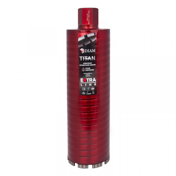 Сверло алмазное сегментное САСС 112x300х5x1,1/4UNC Extra Line Titan DIAM